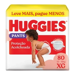 Fralda Huggies Proteção Acolchoada XG 80 Unidades