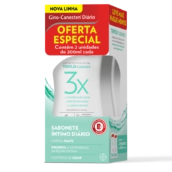 Kit Sabonete Íntimo Gino Canesten Triplo Cuidado 2 Unidades