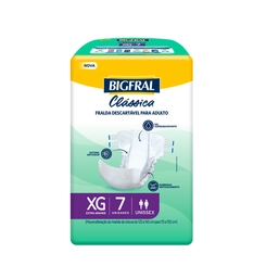 Fralda Geriátrica Plus Regular Xg 7Un Bigfral