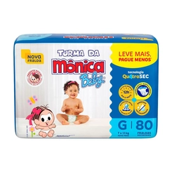 Fralda Tdm Baby Giga G 80 Unidades – Turma Da Mônica