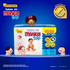 Fralda Tdm Baby Giga G 80 Unidades – Turma Da Mônica
