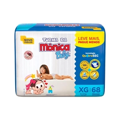 Fralda Tdm Baby Giga Xg 68 Unidades – Turma Da Mônica