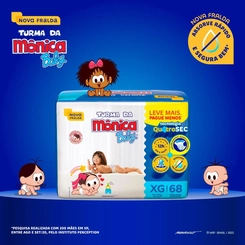 Fralda Tdm Baby Giga Xg 68 Unidades – Turma Da Mônica