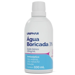 Água Boricada 3% Uniphar Frasco Com 100Ml