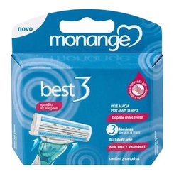 Carga Depilação Monange Best 3 C/3Laminas