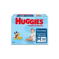 Fralda Huggies Tripla Proteção Jumbo M 32 Unidades