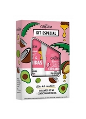 Kit Shampoo+Condicionador Origem Mel/Ceramin 325+180ml