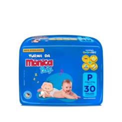Fralda Turma Da Mônica Baby P Pacote 30Un