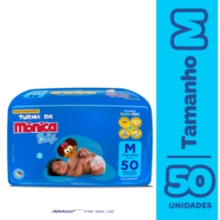 Fralda Baby M 50 Unidades - TURMA DA MÔNICA