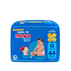 Fralda Descartável Turma Da Mônica Baby G Pacote 44 Unidades
