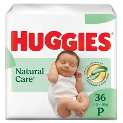 Fralda Huggies Natural Care P - 36 Unidades