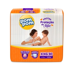 Fralda Pom Pom Protek Proteção de Mãe XXG - 30 Unidades
