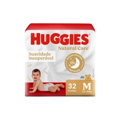 FRALDA HUGGIES NATURAL CARE M 32 UNIDADES