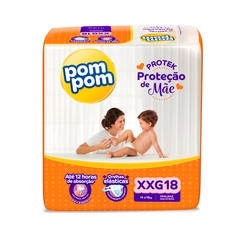 Fralda Derma Protek Jumbo Tamanho Xxg Pom Pom 18Un