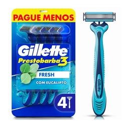 Aparelho de Barbear Gillette Prestobarba3 Cool 4Unidade