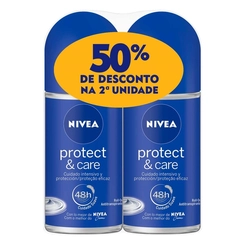 Kit Desodorante Roll Nivea Protect&Care 50%Desc 2ªunidade