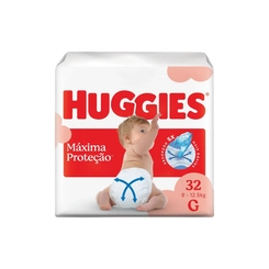 Fralda Huggies Máxima Proteção Tamanho G 32 Unidades
