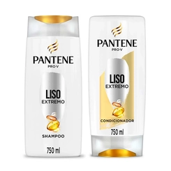 Kit Shampoo + Condicionador Pantene Liso Extremo 750ml Cada