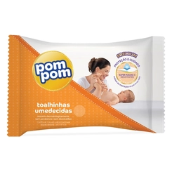Toalha Umedecida, PomPom, Suave, 46 unidades