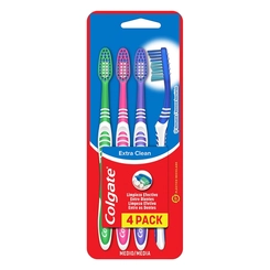 Escova Dental Média Colgate Extra Clean 4 Unidades