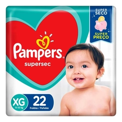Fraldas Descartáveis Pampers Supersec Xg Pacote 22Un