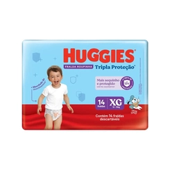 Fralda Huggies Tripla Proteção Jumbinho XG 14 Unidades