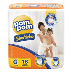 Fralda Pompom Shortinho Jumbinhon G 18Unidades