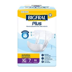 Fralda Descartável Adulto Regular Plus Xg Bigfral 7 Unidades
