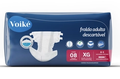 Fralda Descartável Tamanho Xg Voiké 8Un