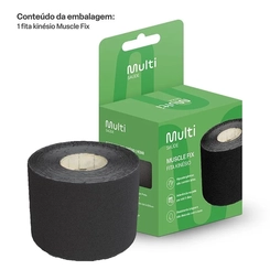 Fita Kinesio Muscle Fix Cor Preto 5Cmx5M Hc040 - MULTILASER