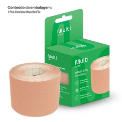 Fita Kinesio Muscle Fix Cor Bege 5Cmx5M Hc041 - MULTILASER