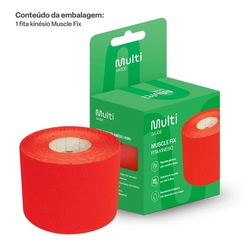 Fita Kinesio Muscle Fix Cor Vermelho 5Cmx5M Hc043-MULTILASER