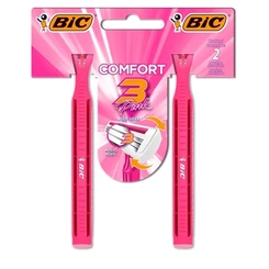 Aparelho Barbear Bic Comfort 3 Pink C/2Unidades