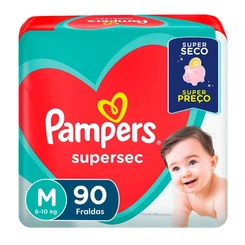 Fraldas Pampers Supersec M 90 Unidades