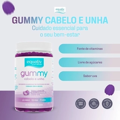 Equaliv Gummy Cabelos E Unhas Com 60 Gomas