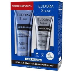 Kit Siàge Eudora Hair Plastia Shampoo 250ml + Condicionador 125ml