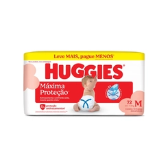 Fralda Huggies Máxima Proteção M 72 unidades