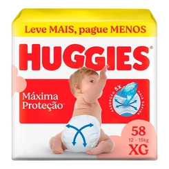 Fralda Huggies Máxima Proteção XG 58 unidades