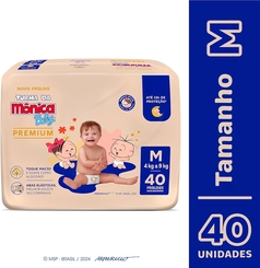 FRALDA TURMA DA MONICA BABY PREMIUM ECONOMICA M 40UNIDADES