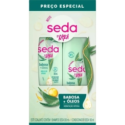 KIT SEDA SHAMPOO300ML+CONDICIONADOR190ML BABOSA+OLEOS