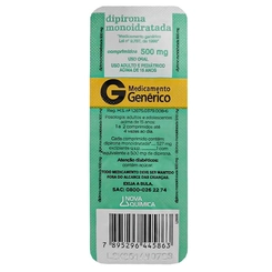 DIPIRONA SODICA 500MG C/10CP(NVQ)