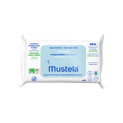 MUSTELA TOALHA UMEDECIDA COMPOSTAVEIS SEM PERFUME 60UN