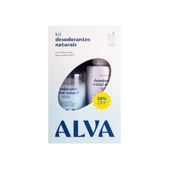 KIt Desodorante Natural Alva em Spray 120ml + Desodorante Cristal Natural Stick 120g