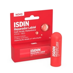 Reparador Labial Isdin Stick com Ácido Hialurônico Cor Vermelha 4g