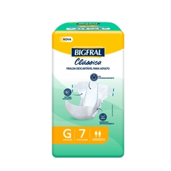 Fralda Geriatrica Tamanho G 7 Unidades - BIGFRAL