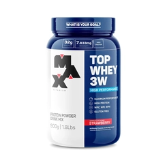 Whey Top 3W Mais Sabor Morango 900G Max Titanium