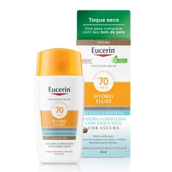 Protetor Solar Facial Eucerin Sun Hydro Fluid Cor Escura FPS70 com 50ml
