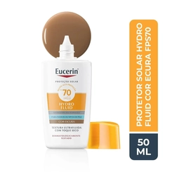 Protetor Solar Facial Eucerin Sun Hydro Fluid Cor Escura FPS70 com 50ml