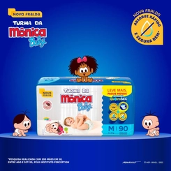 Fralda Tdm Baby Giga M 90 Unidades – Turma Da Mônica