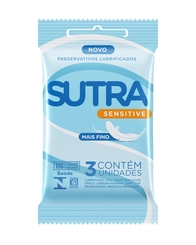 Preservativo Masculino Lubrificado Sensitive Sutra 3Unidades
